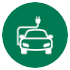 Car Charging Icon white outline